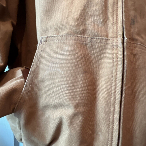 CarHartt Jacket 3XL Brown Hooded Work Coat J131-BRN Men's GUC Outdoor - Picture 5 of 15